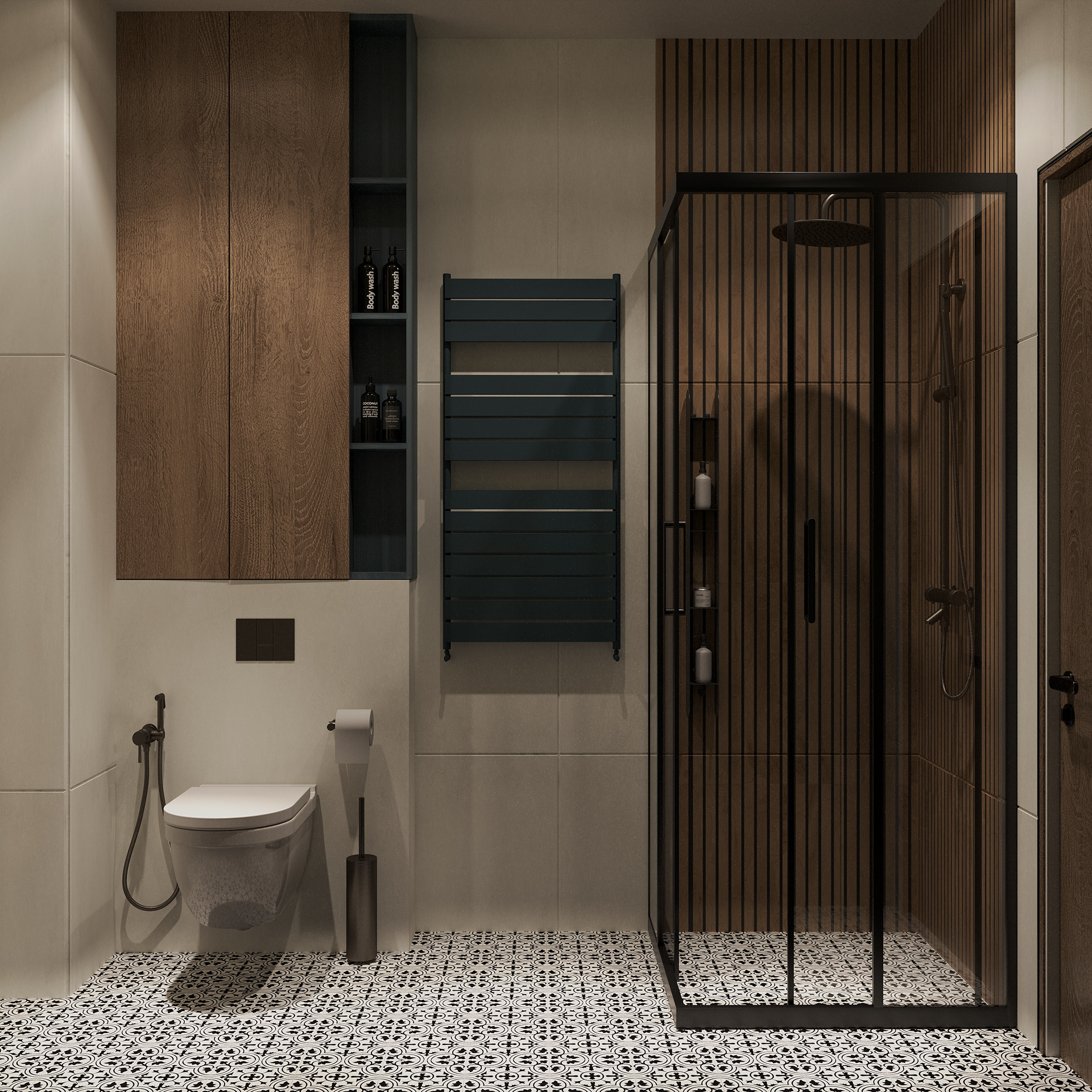 80m2 apartment in industrial style-19