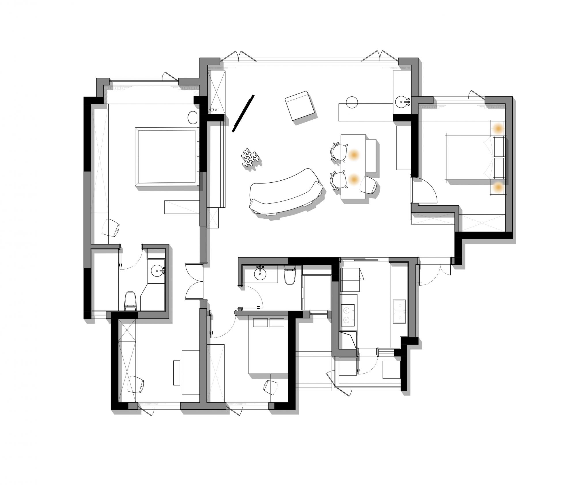 天湖湾149㎡私宅丨中国成都丨宏福樘设计-21