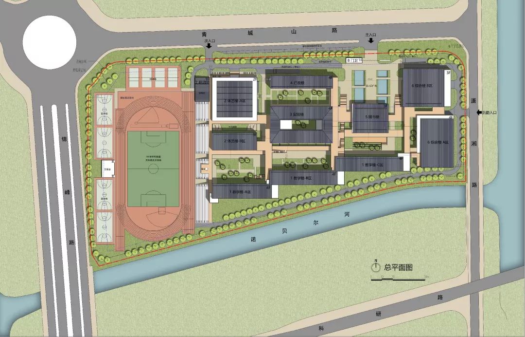 高新区实验初中锦峰路校区 | 智慧活力绿意盎然-11