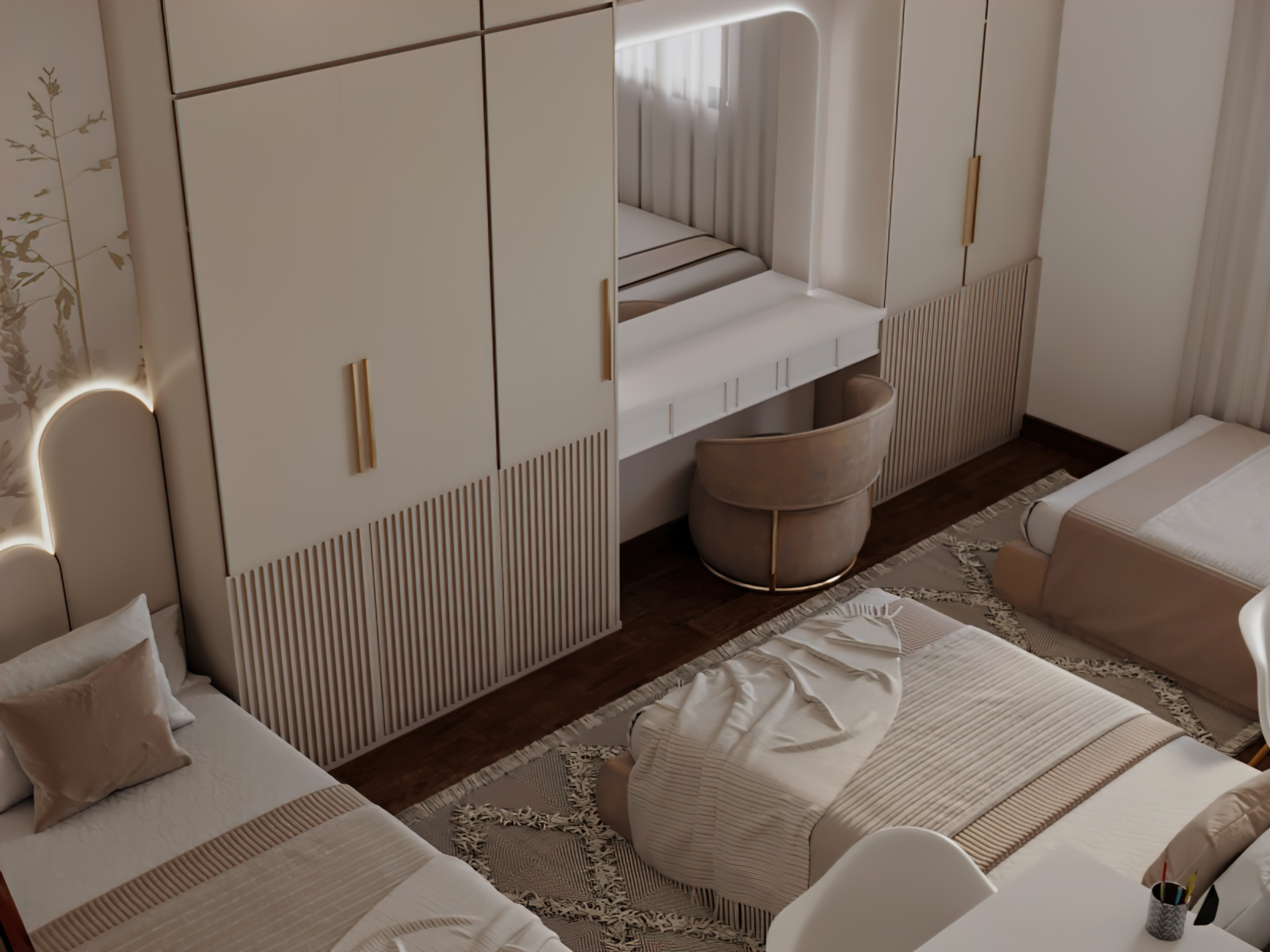 Triple Bedroom for girls-5