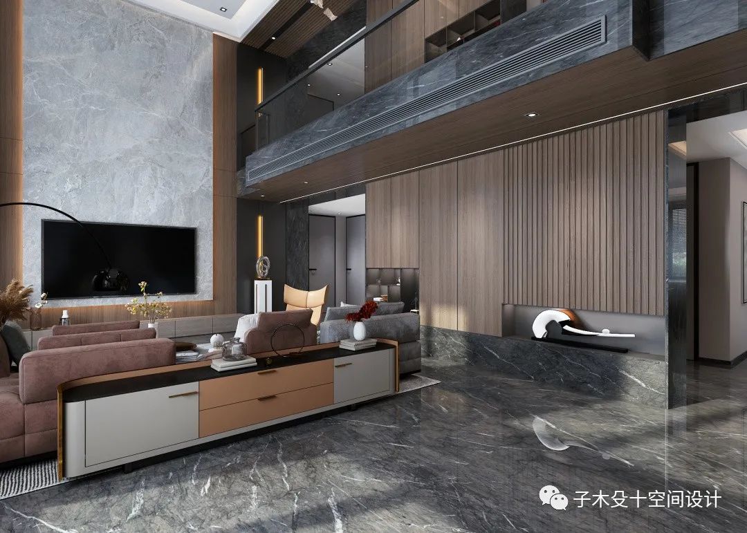 黑白灰极简大宅丨中国吉林丨子木殳十空间设计-43