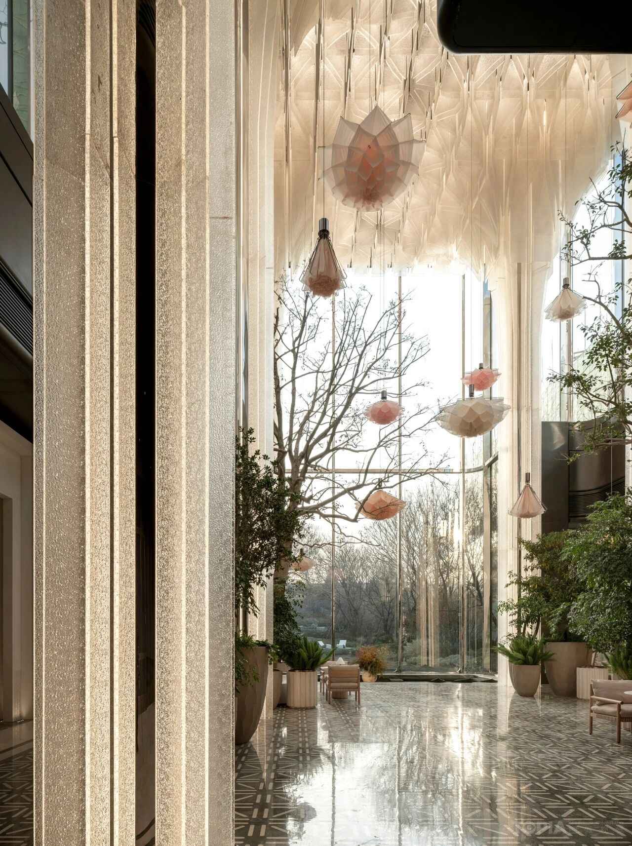 新作 DIA —— 写意山水 · 落日熔金「北京·华润置地 臻澐四季花厅 Urban luxury natural art」丨中国北京丨GAD吴轩-33