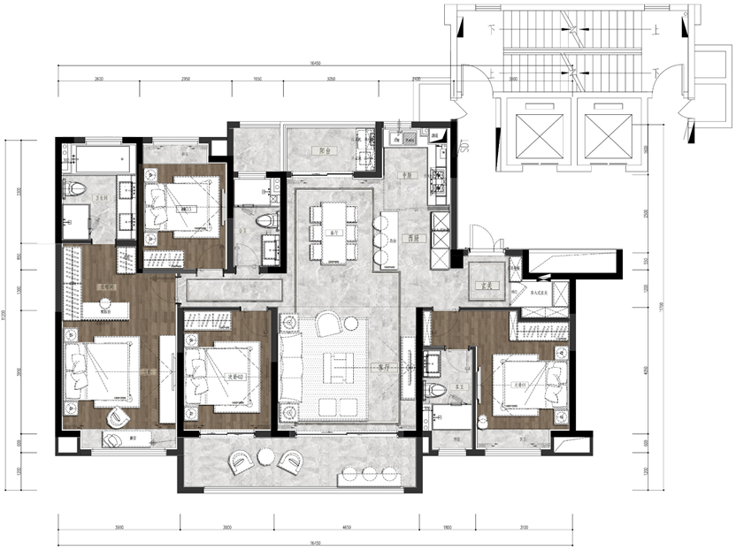 恒久的质感美学·东原麓·印长江 180 户型样板间丨中国长沙丨IDEAL DESIGN 上海逸碟建筑设计咨询有限公司-33