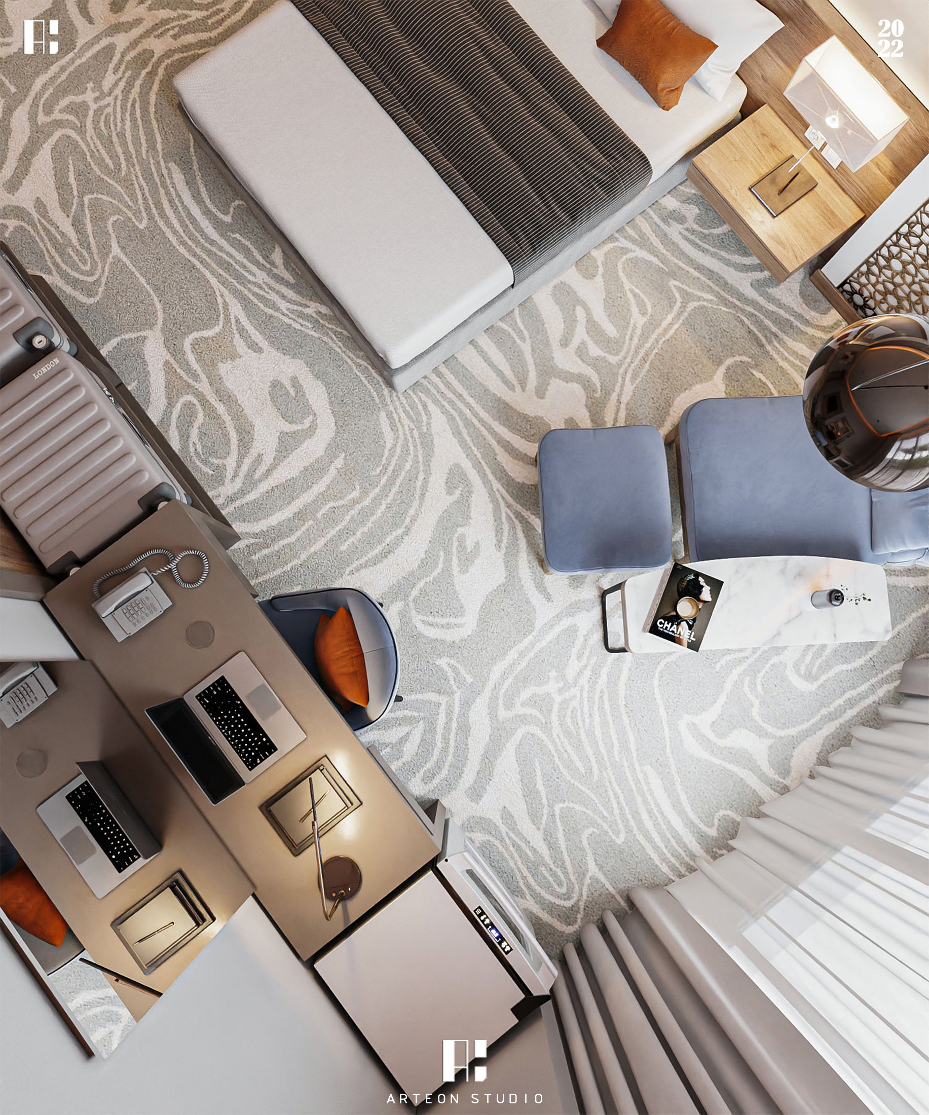 SINGLE HOTEL ROOM 室内设计-18