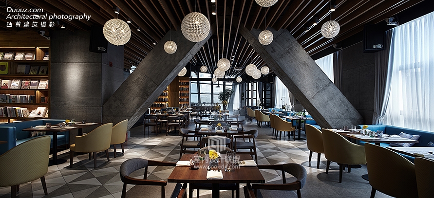 独尊建筑摄影：言几又，跨界阅读主题餐厅！-15