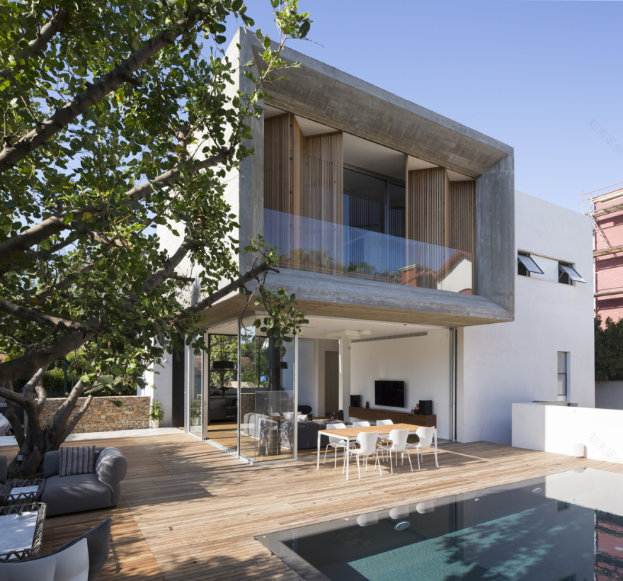 以色列水畔石山现代别墅-53