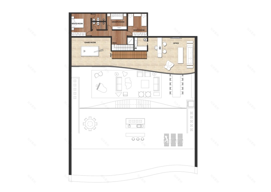 波浪之屋 | 海景别墅的室内设计巅峰之作-39