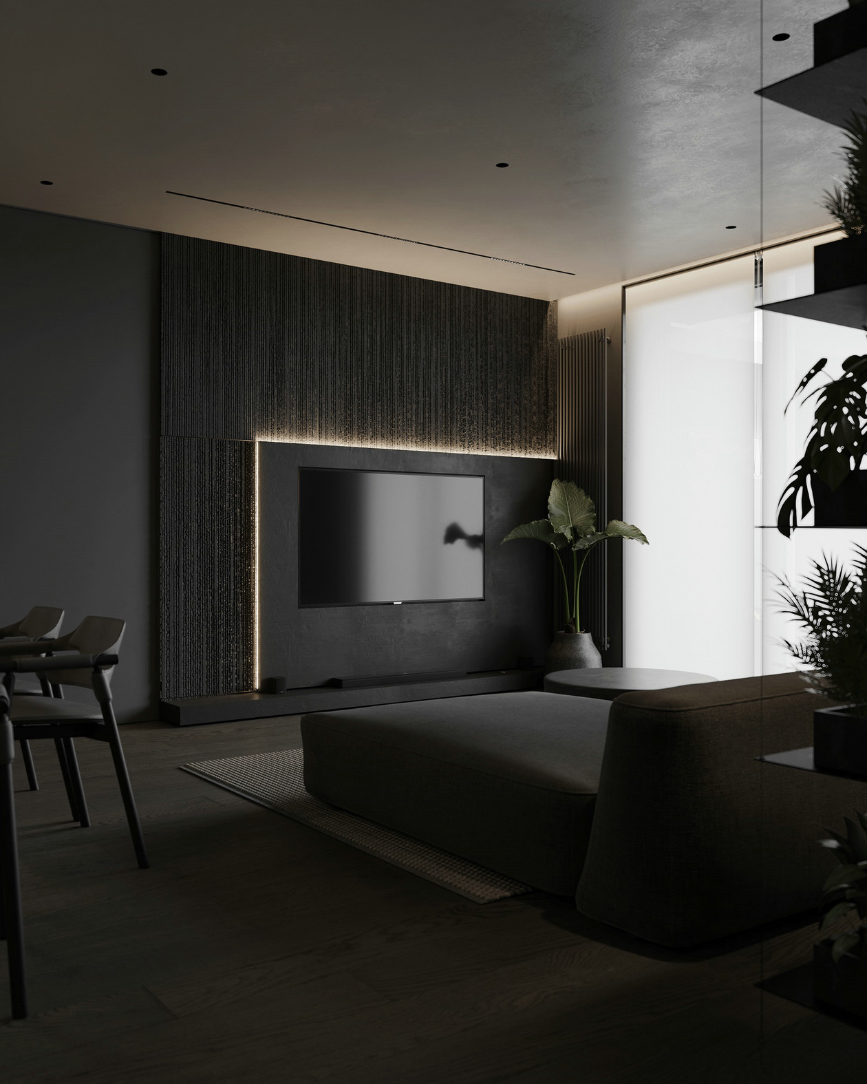 黑色系复试公寓设计 一种极致的高级感！-6