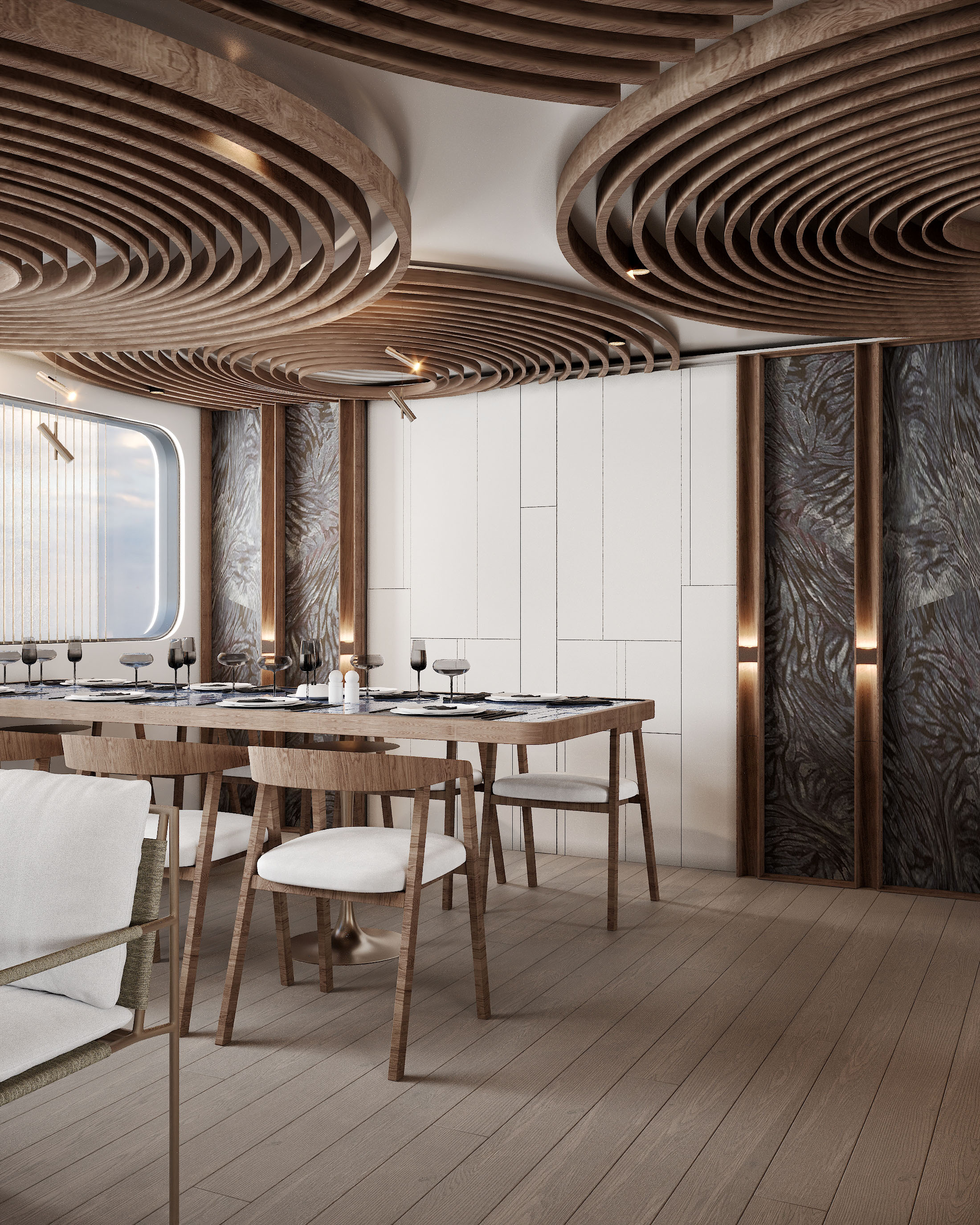 游艇餐厅，游艇卧室丨Amina El  kholy-13