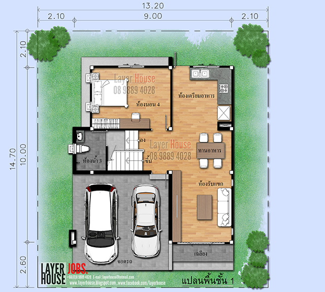 9·10m带4卧室房屋设计方案丨Layer House（泰国）-31