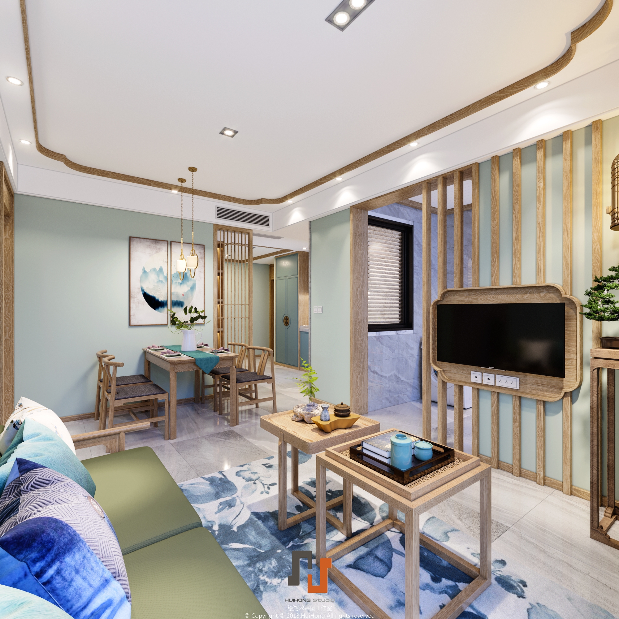 新中式小户型样板间惊艳亮相-4