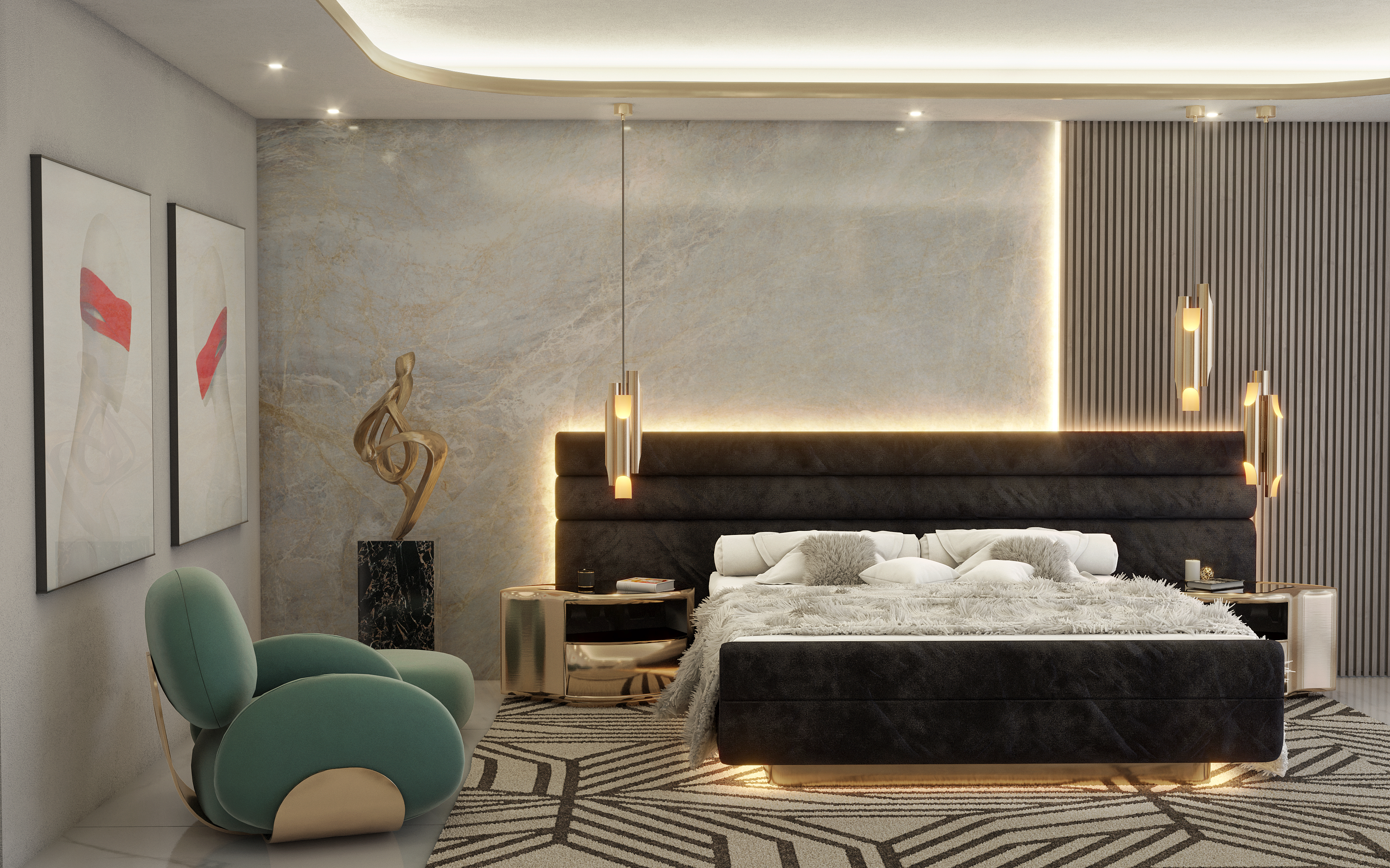 价值百万美元的豪华顶层公寓丨美国迈阿密-30