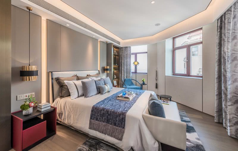 青岛金沙滩高层临海大平层生活示范空间-24