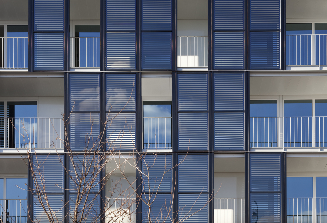 thermosolar panels on a facade-42