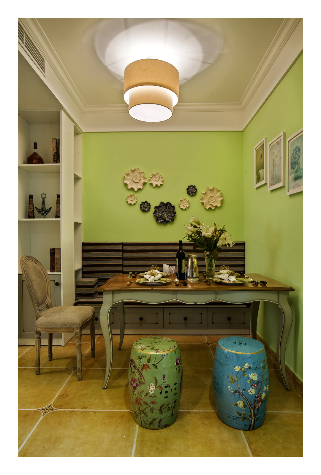 浙江宁波白金湾美式混搭风格两居室设计-8