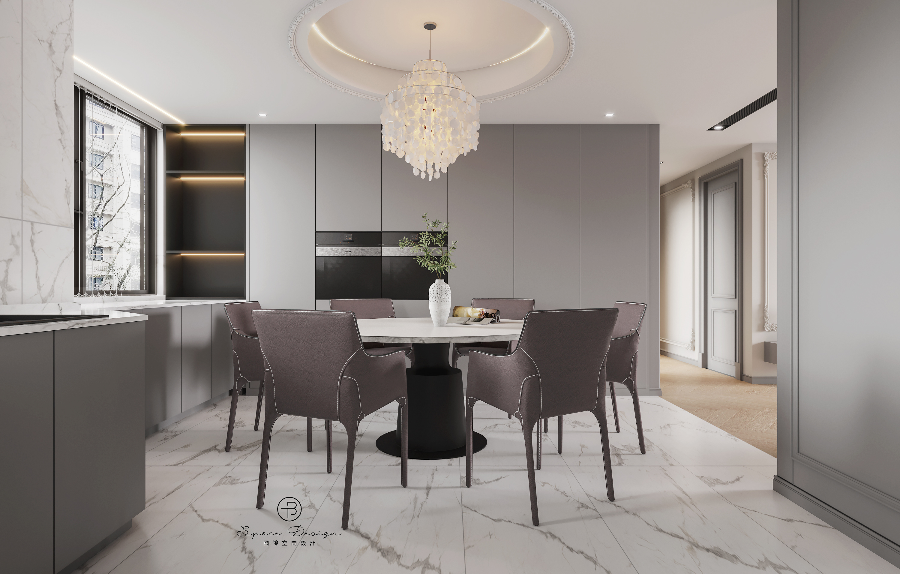 现代法式平层设计丨中国通州丨T·B 国际空间设计-15