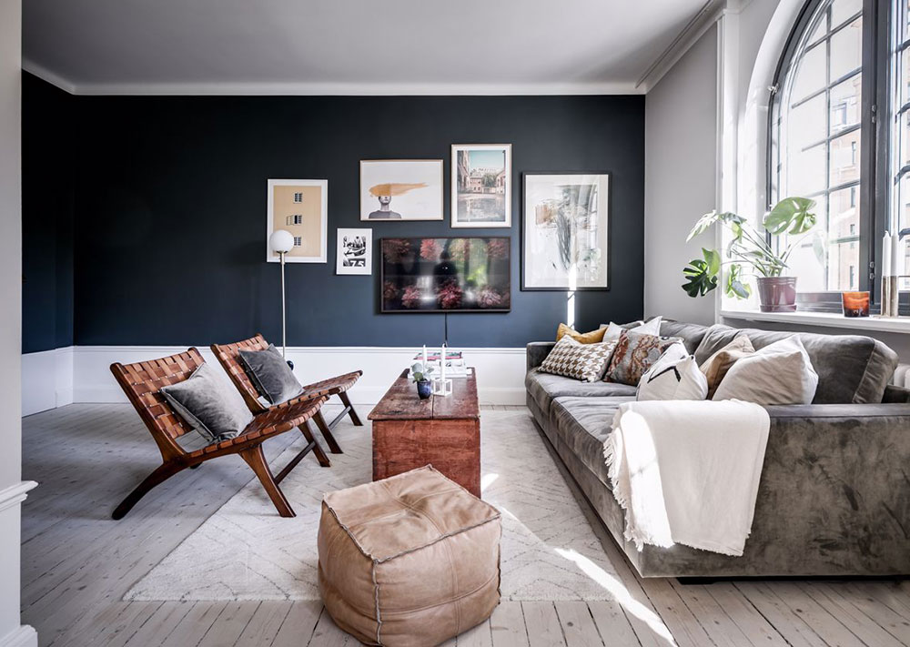 瑞典 73 平米公寓的色彩艺术-4