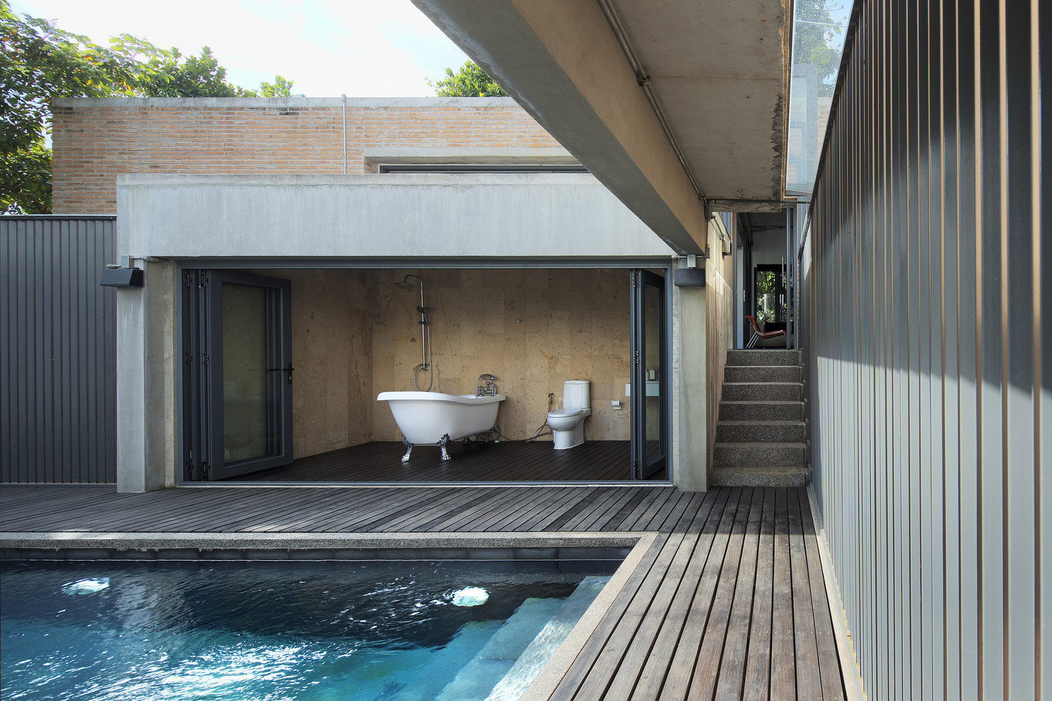 把自然带入私密空间：25个开放浴室设计 -9