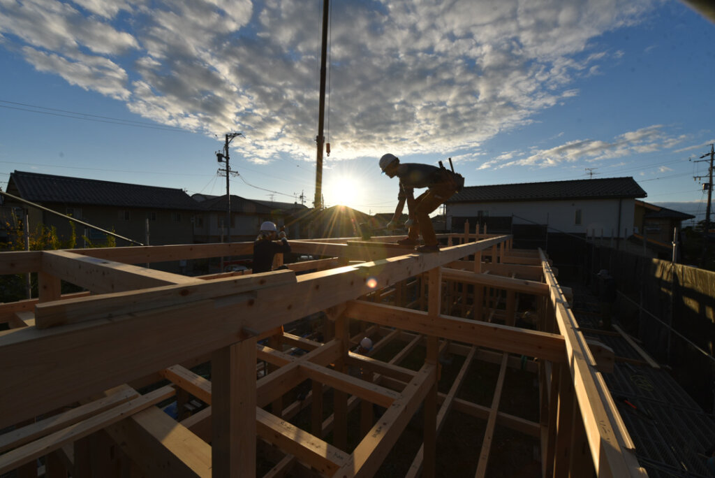 根の上の石場建て８　建前丨水野设计室-97