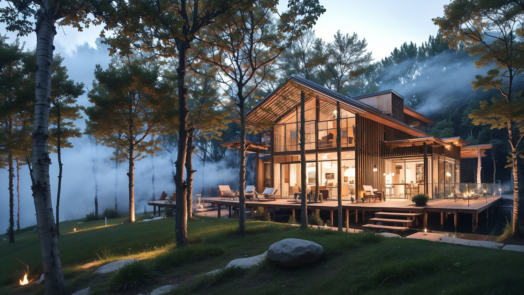 AI创意设计50-树屋篝火-9