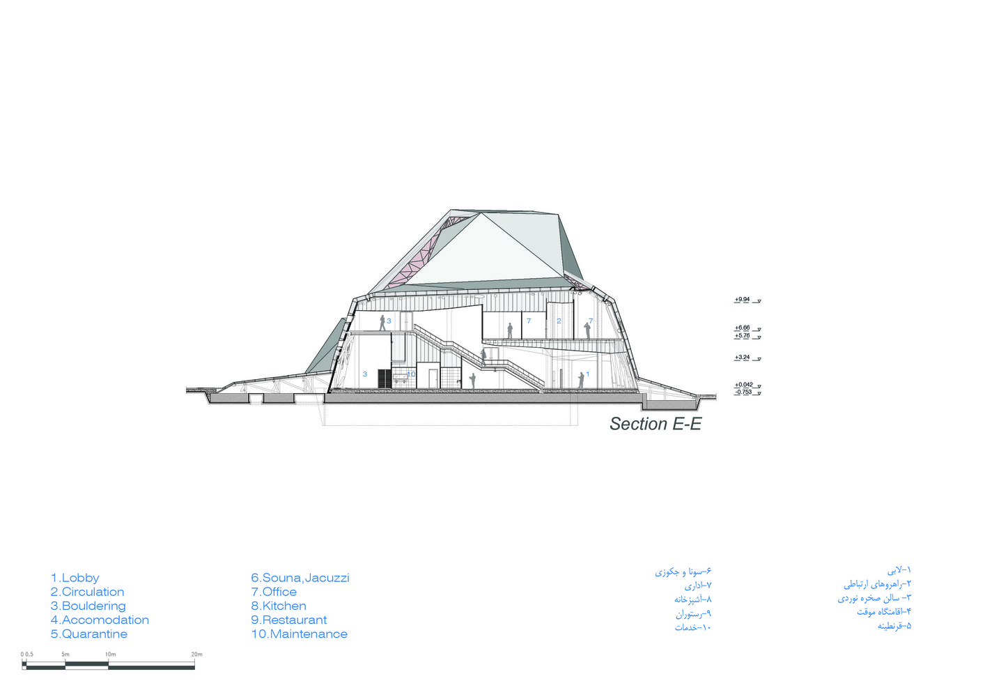 新浪潮建筑打造融入雪景的攀岩馆-23