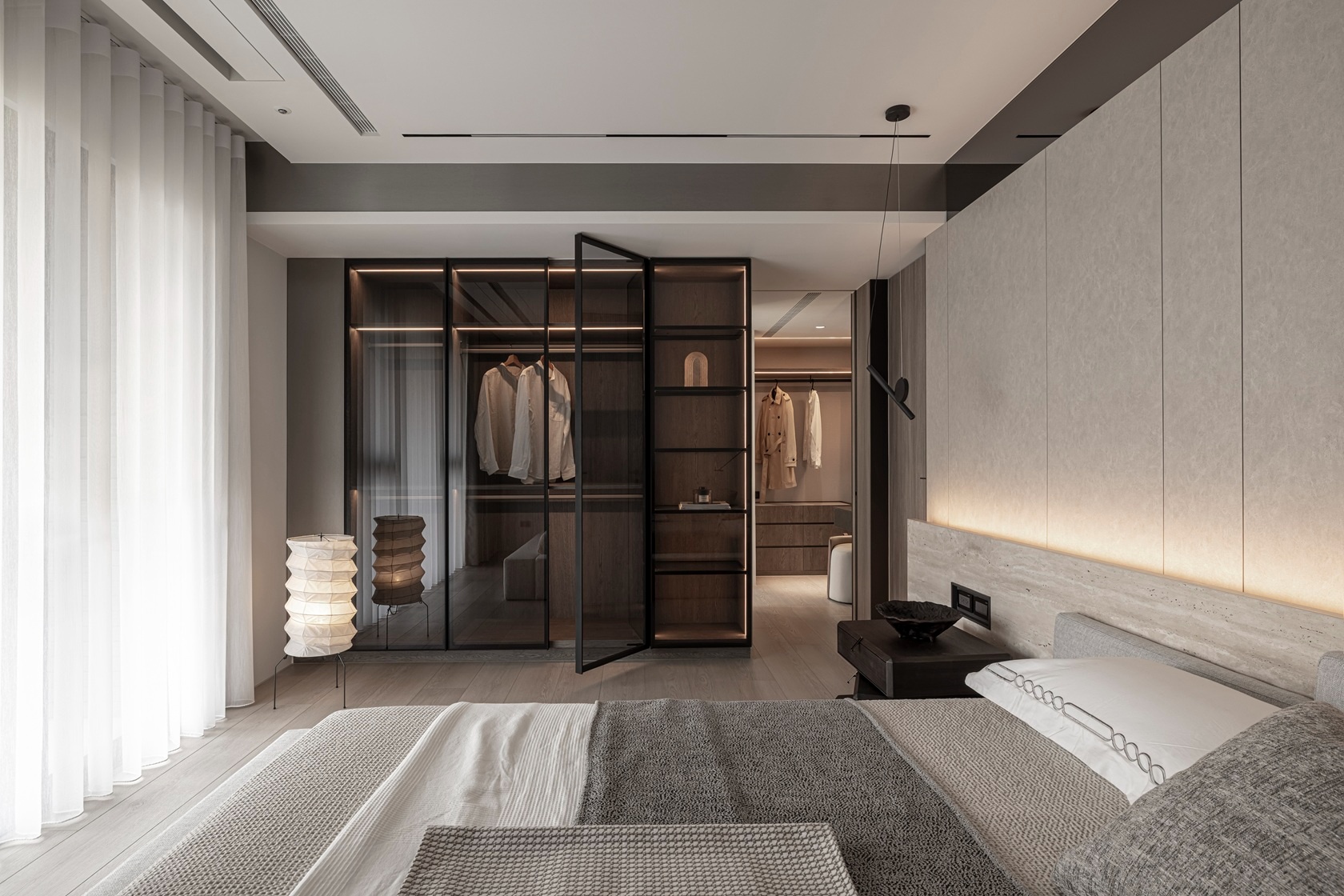 以大地色系与极简语言,构筑155平弹性功能 · 新澄设计丨中国台中-20