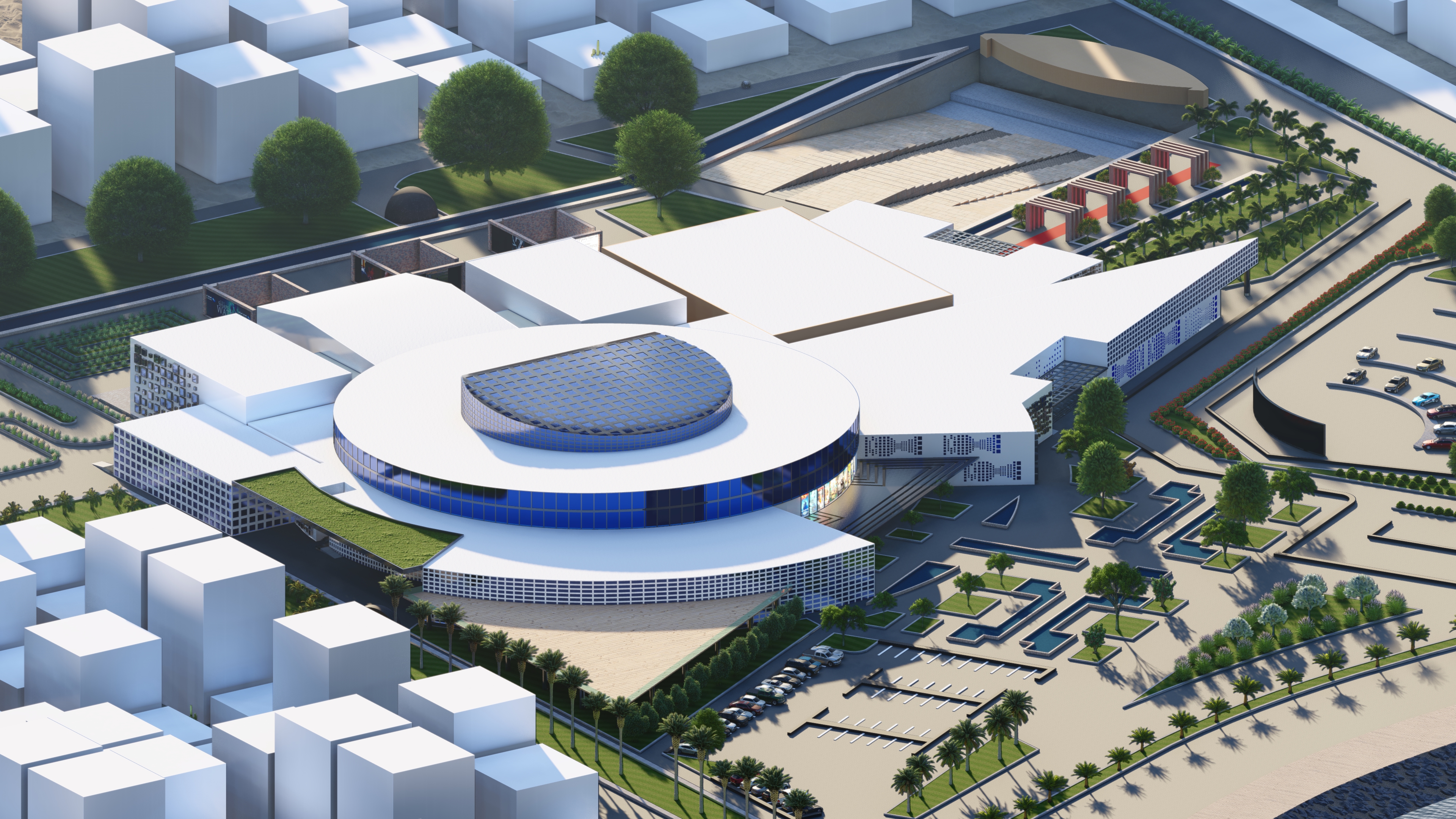 Cinema complex hub (modeling,rendering,animation)-5