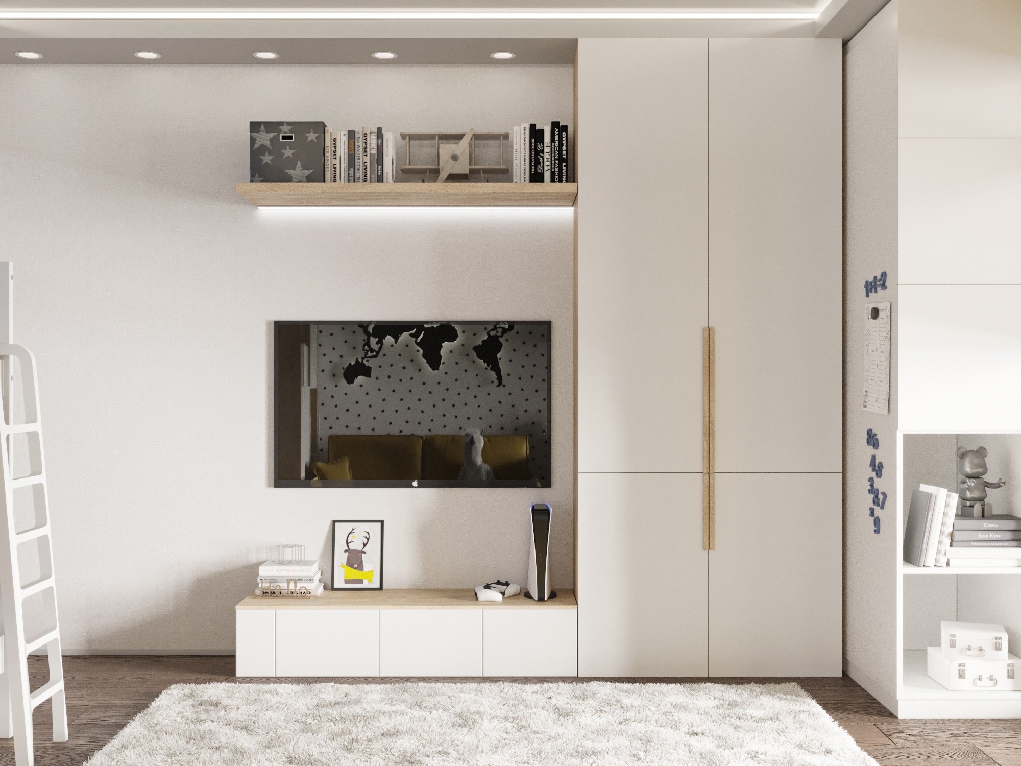 明斯克市三孩儿童房设计项目丨白俄罗斯明斯克丨LILO STUDIO-11