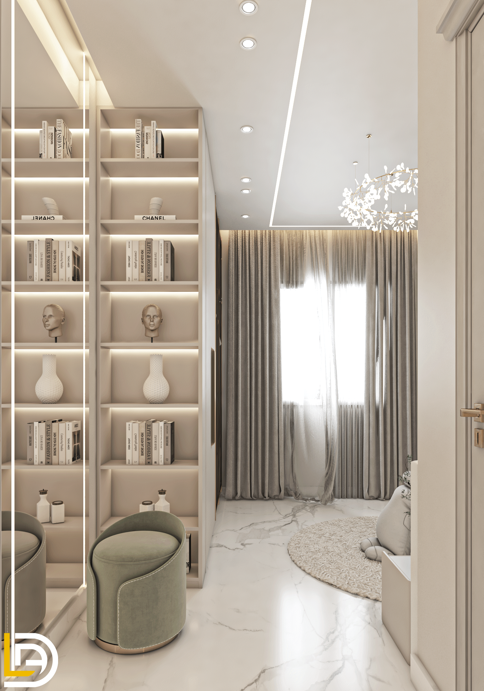 现代女孩卧室-10