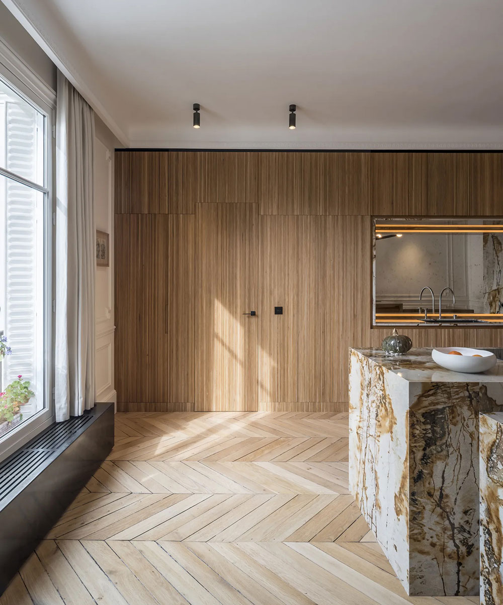 精致巴黎公寓中天然石材之美-14