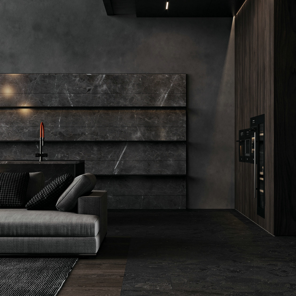 213㎡黑色系别墅设计-6