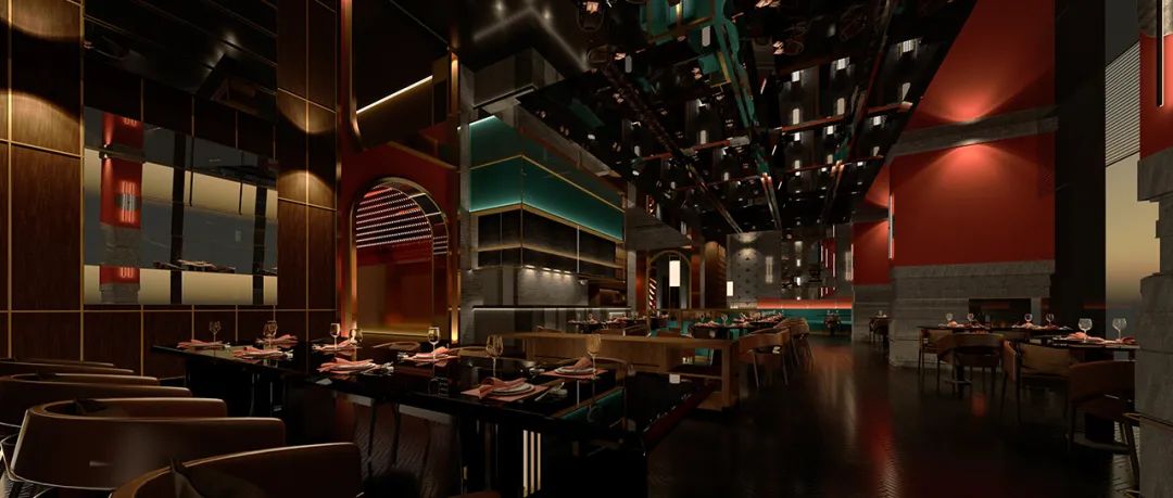 康定斯基灵感几何咖啡厅丨源里源外设计-40