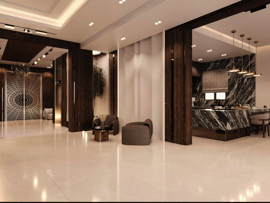 奢华别墅大堂及接待处丨Yasmin Samir-26