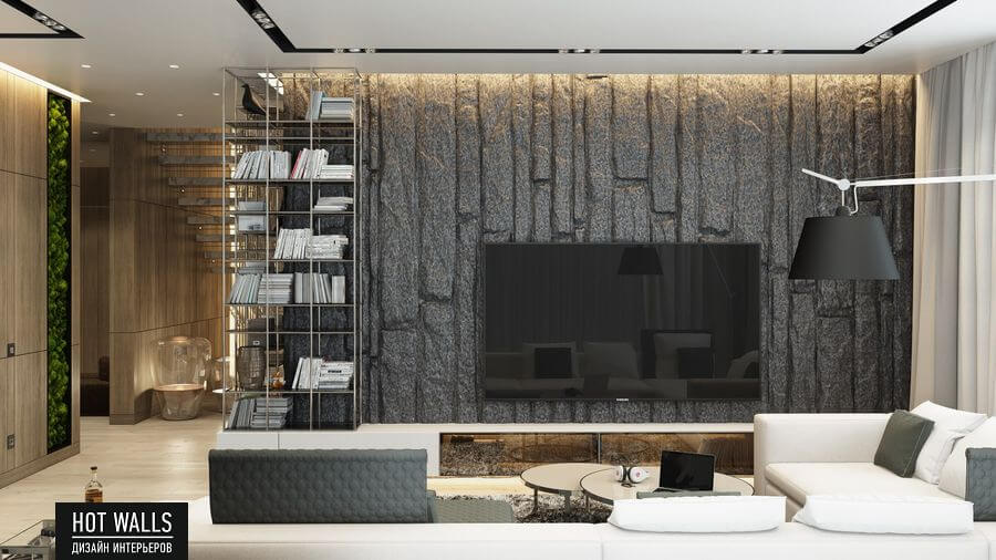 大型两层住宅室内布置项目丨Hot walls-19