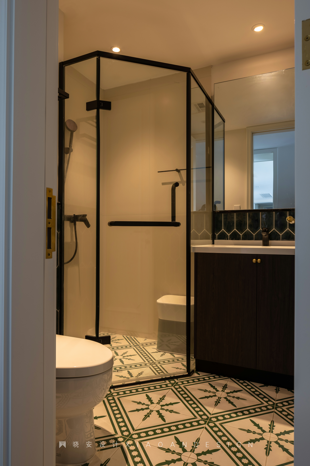 复古蓝红拼接法式美居丨晓安设计-82