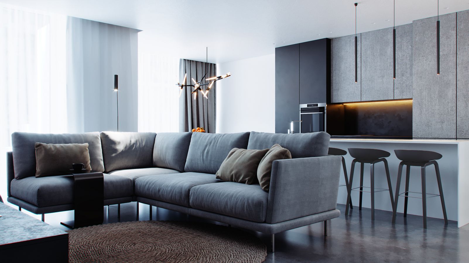 Комфорт сіті · 现代公寓室内设计丨Дизайн  студія Андрія Гординського-7