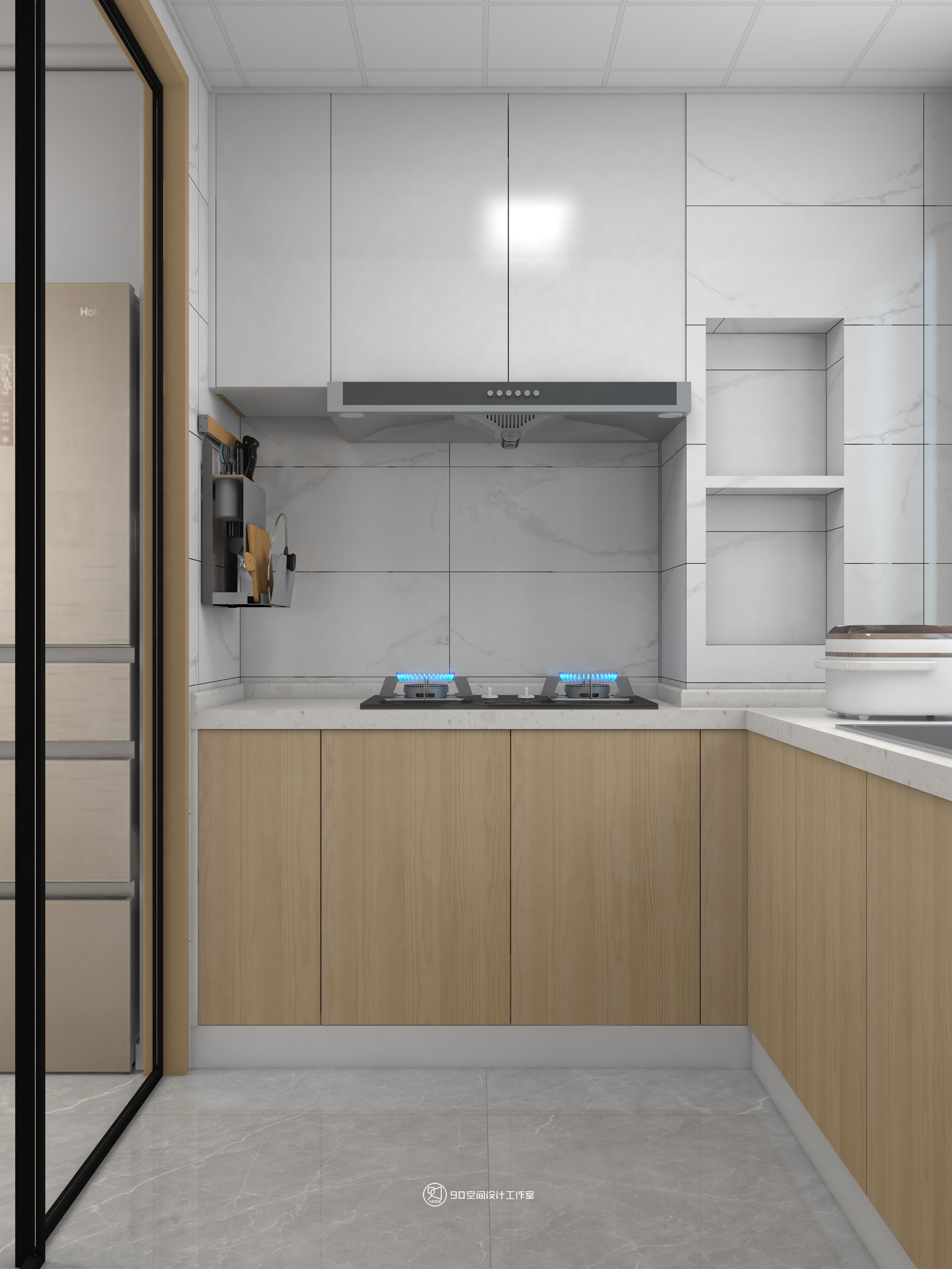 棉花糖奶油风格113 平方 3 室 2 厅 1 卫丨90 空间设计-18