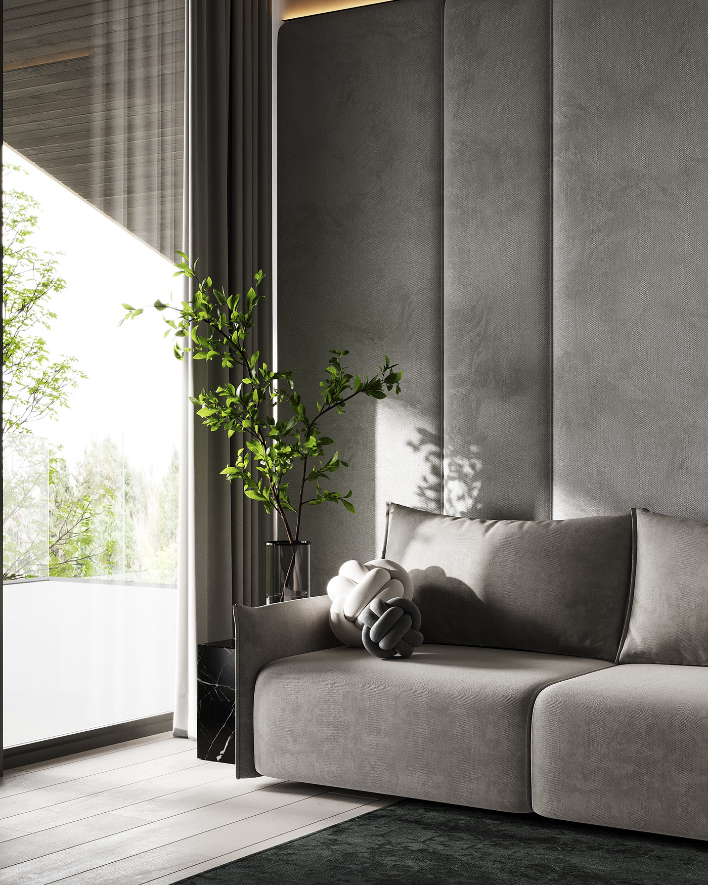 意式黑灰轻奢风室内设计-29