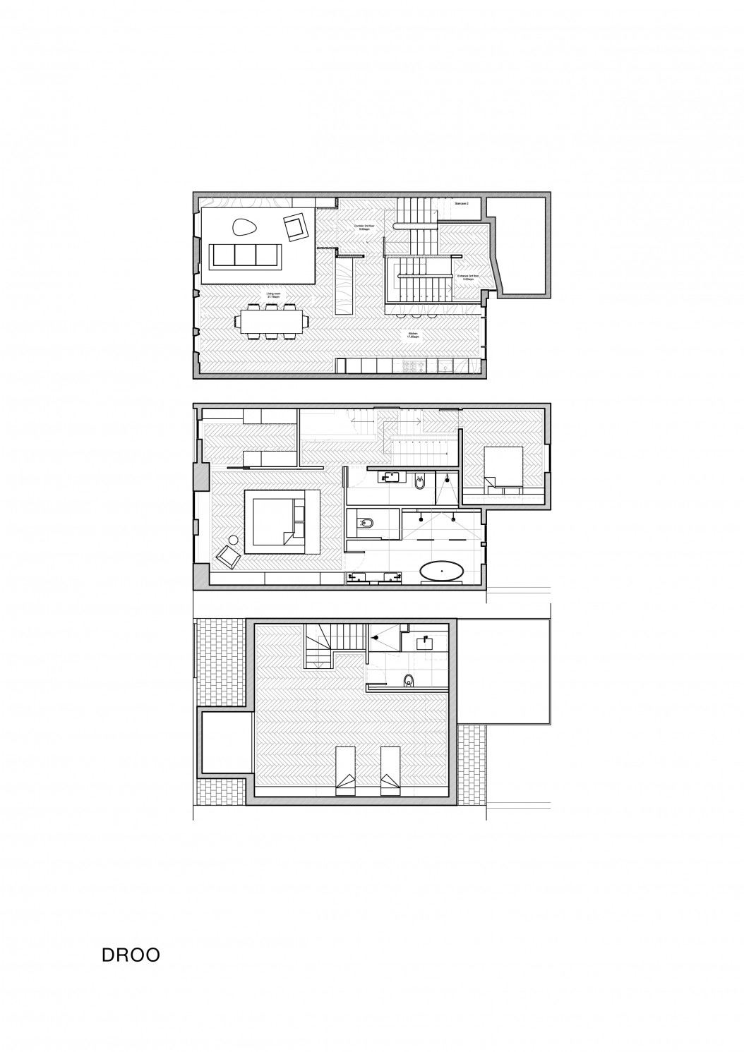 伦敦 DROO 豪华联排别墅 | 胡桃木与光影的艺术融合-14