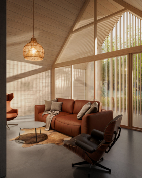 Borova现代乡村住宅可视化项目丨捷克