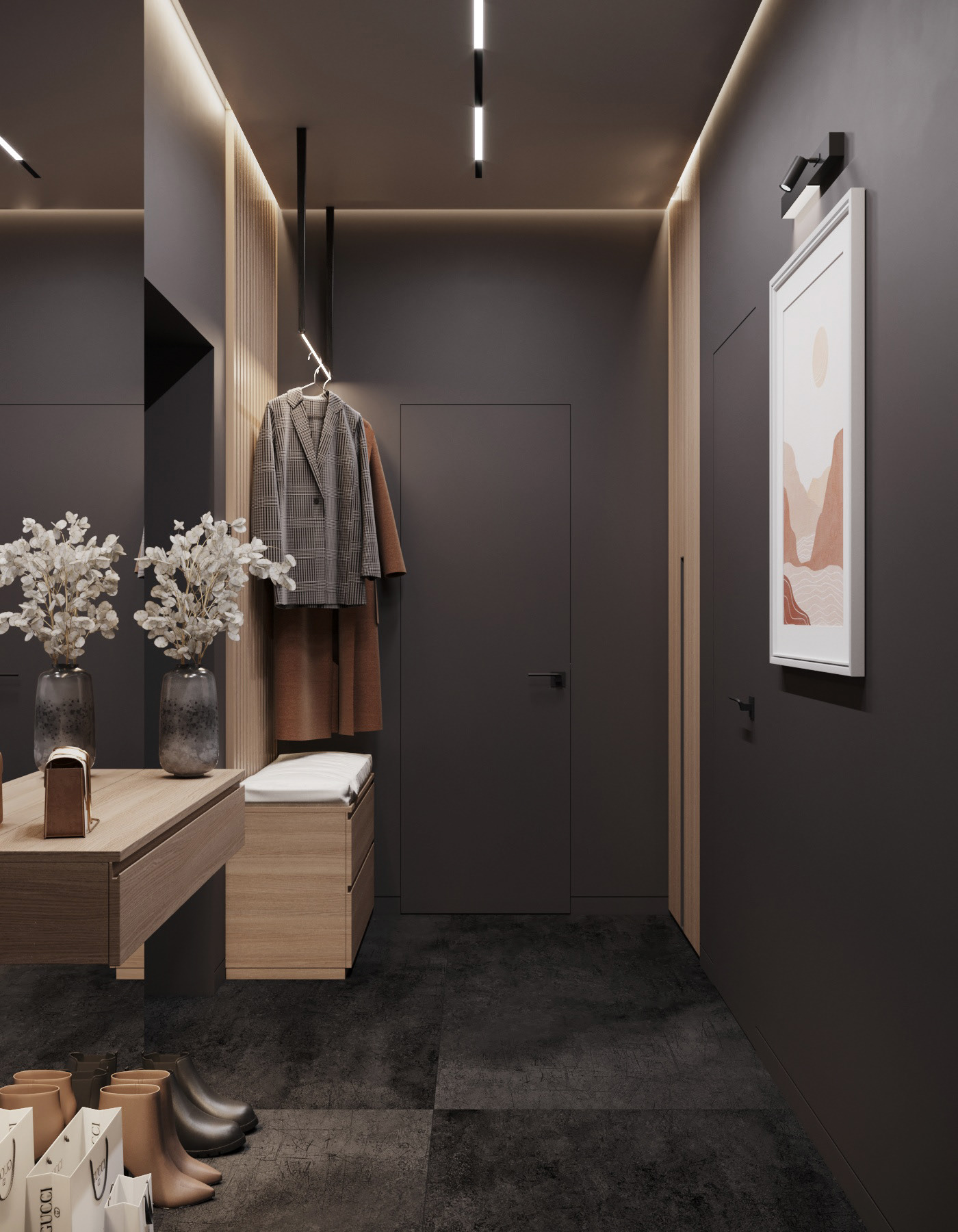 原木与灰色 打造舒适温暖的居住空间                     -1