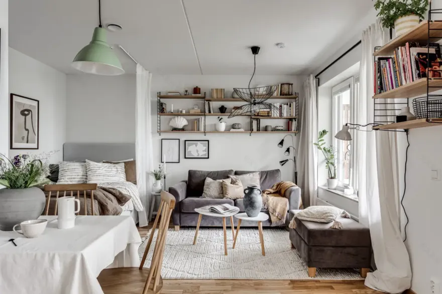 自然风 39m2 小户型公寓设计-1