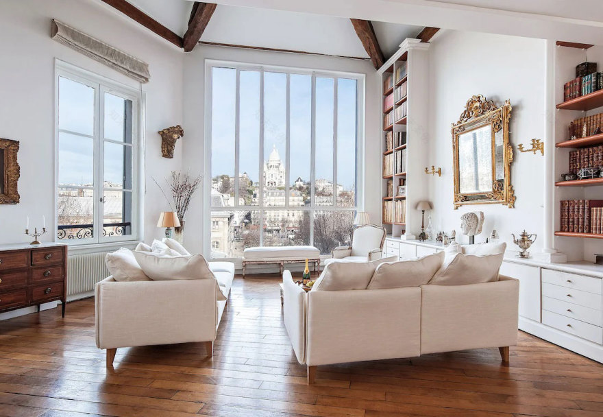 迷人的白色阁楼可俯瞰巴黎的圣心大教堂-3