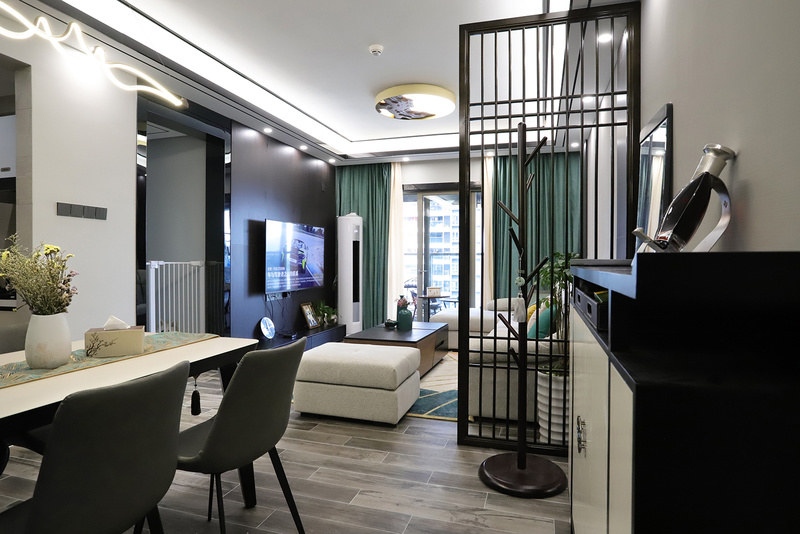 深圳东岭100㎡中式混搭绿意空间-8