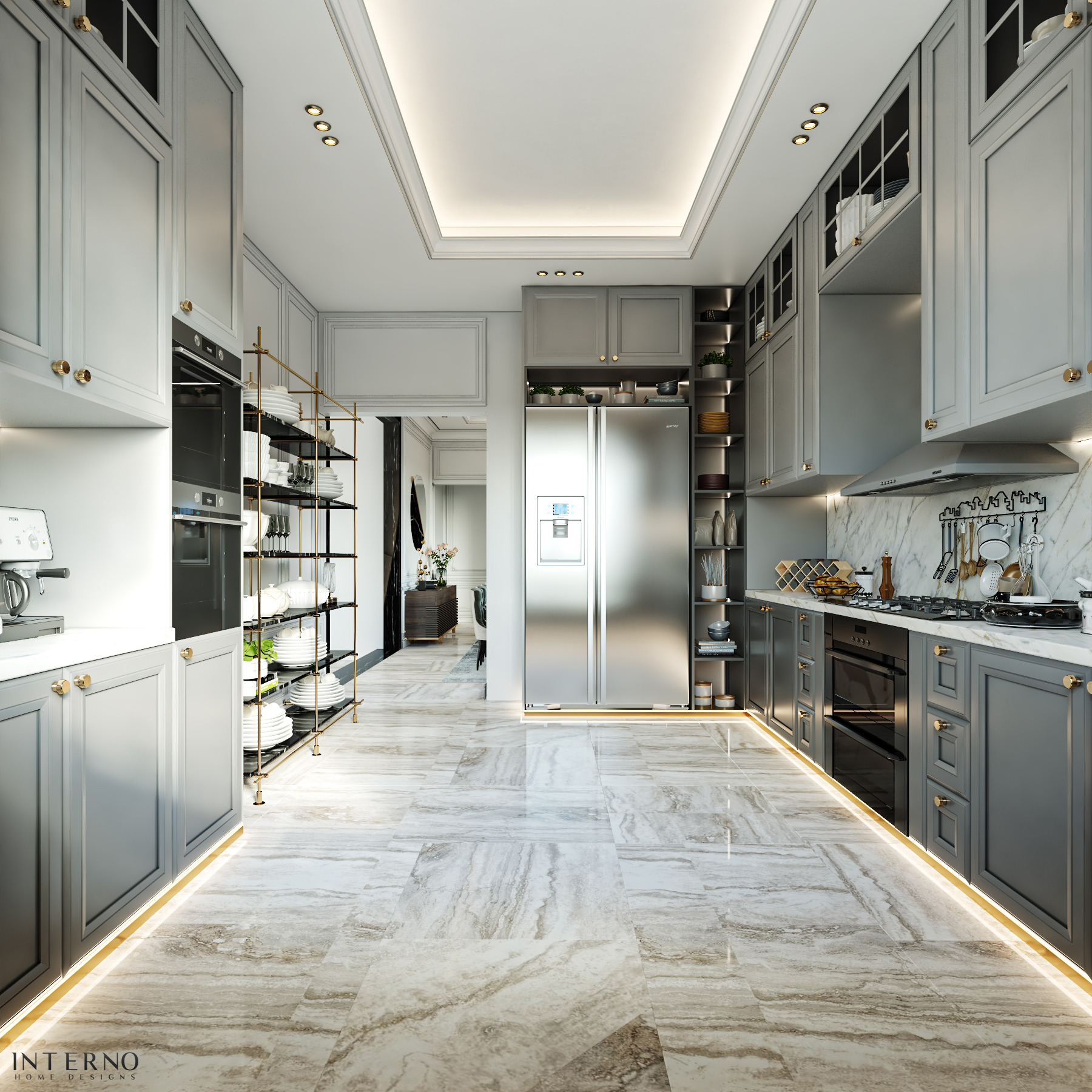 新古典主义餐厅和厨房丨Interno Home Design-4