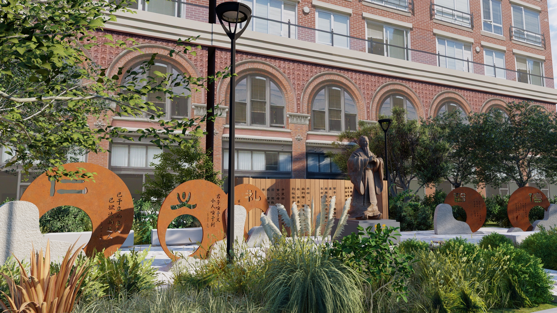 校园小景广场-2