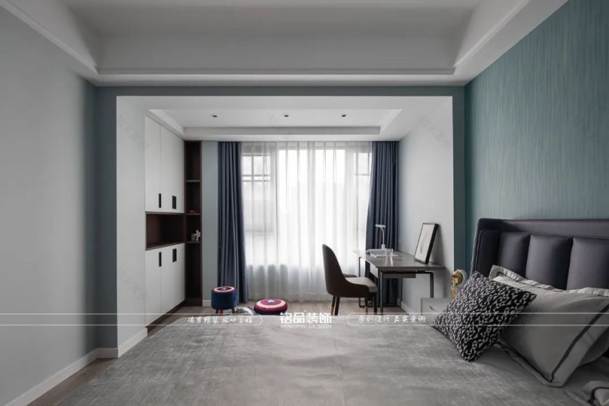 橙灰空间 · 160 方现代平层设计丨铭品装饰-42