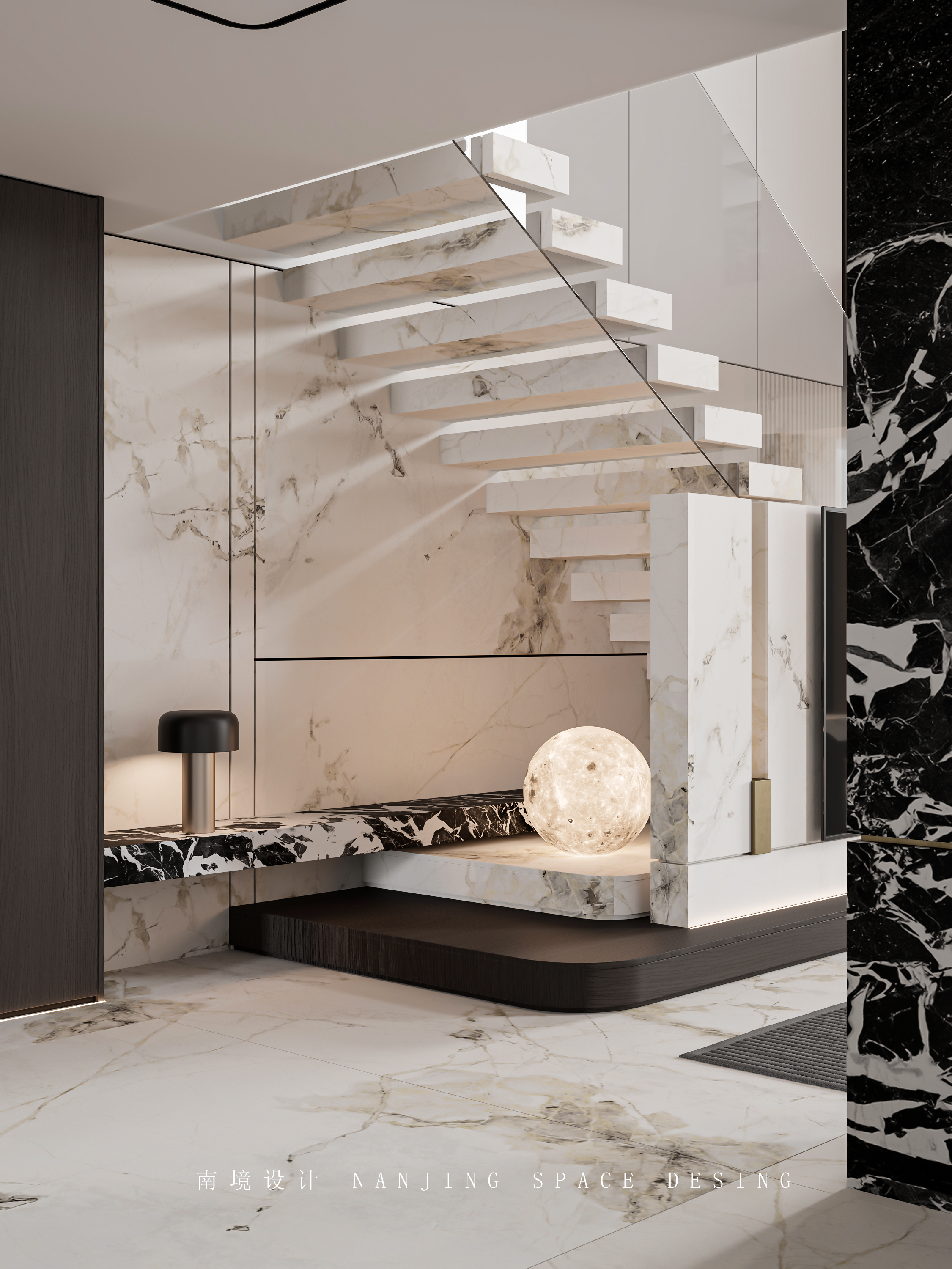 现代挑空别墅-12