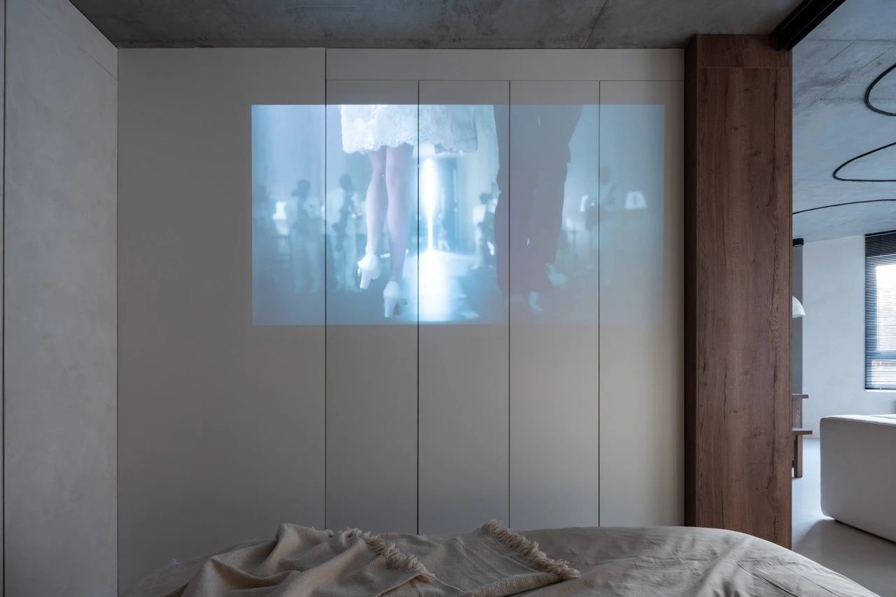 60㎡水泥灰原木风公寓设计-24