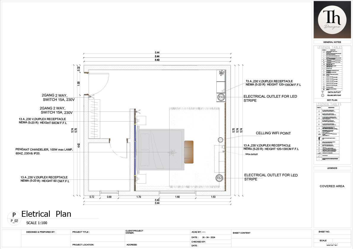 卧室施工图设计项目丨沙特阿拉伯-8